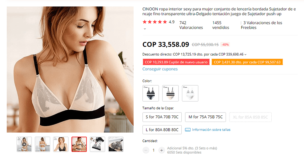 Lencería sexy para comprar en AliExpress Colombia - AliEx Colombia